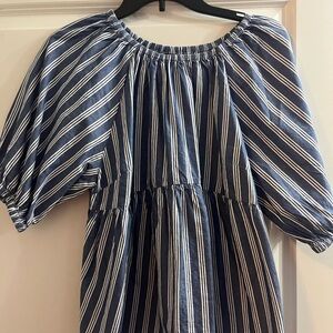 Old Navy Blue and White Striped Dress